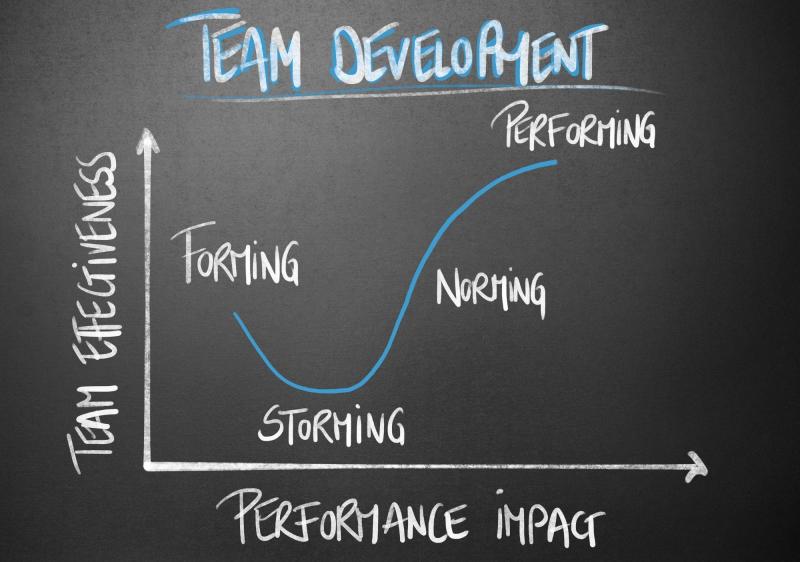 graph of total team development